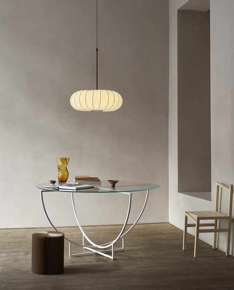 AKARI STYLE | Pumpkin Silk Pendant Light - Dense Weave Version