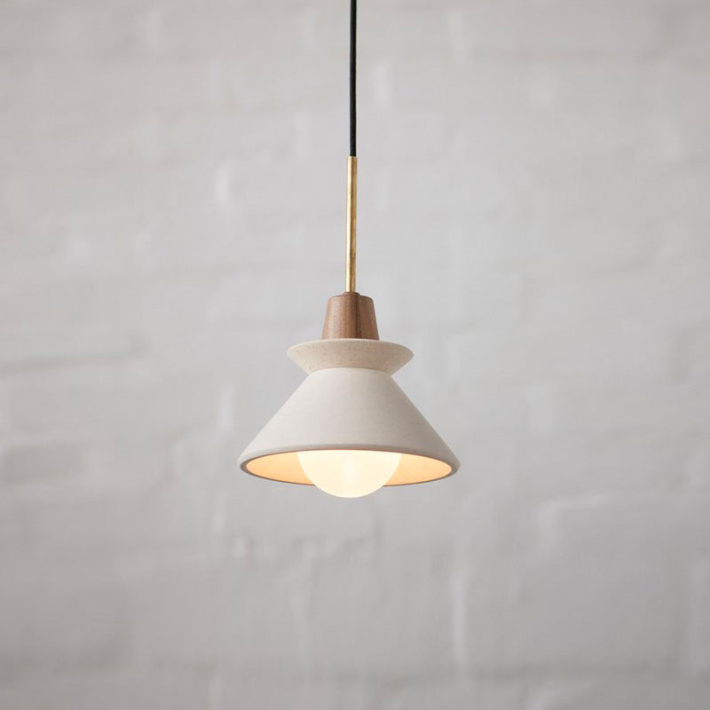 MICHIO | Lightweight Cement Teacup Shade Pendant Light