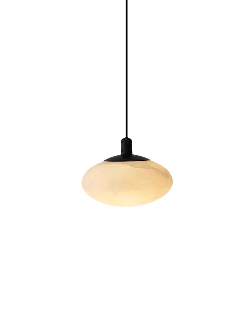 Alabaster Mini Mushroom Pendant Lamp - Adjustable Version with Upgrader