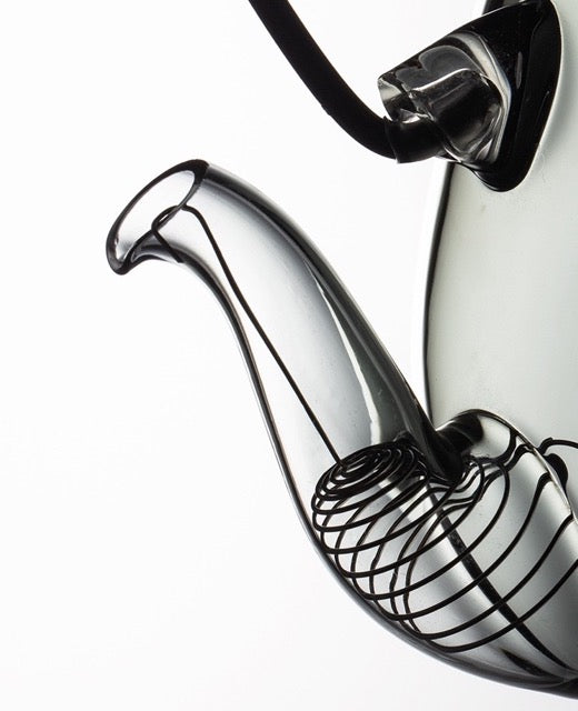 Toshiro | Smoky Gray Heat-resistant Glass Tea Kettle & Cup