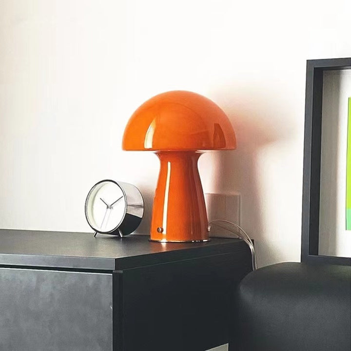 MP Bauhaus Style Glass Mushroom Table Lamp