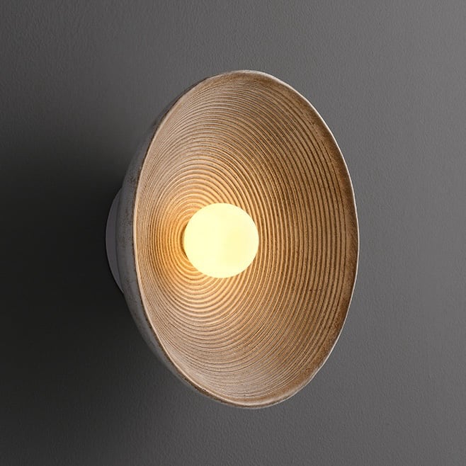 RC Resin Corrugated Sconce | Wabi-Sabi Style Ceiling Light