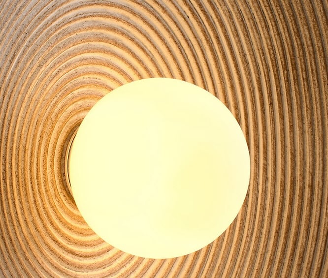 RC Resin Corrugated Sconce | Wabi-Sabi Style Ceiling Light