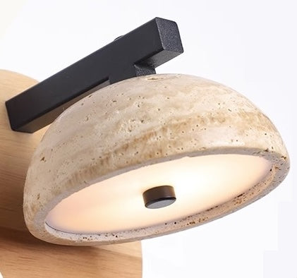 Travertine Mushroom Sconce