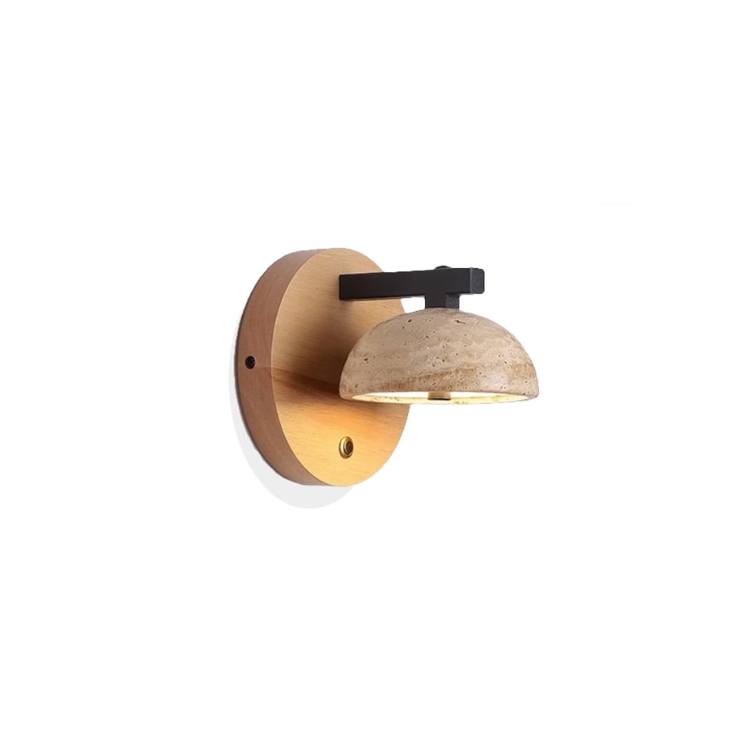 Travertine Mushroom Sconce