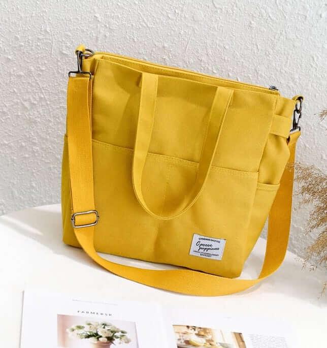 Functional Canvas Tote Bag | Handbag | Crossbody Bag | Shoulder Bag - www.zawearystocks.com