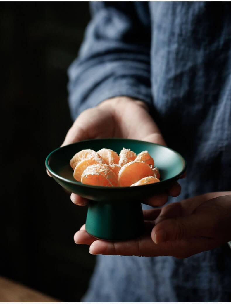 Japanese 120mm Tea Art Dessert Plate | Potted Decorative Tray - www.zawearystocks.com