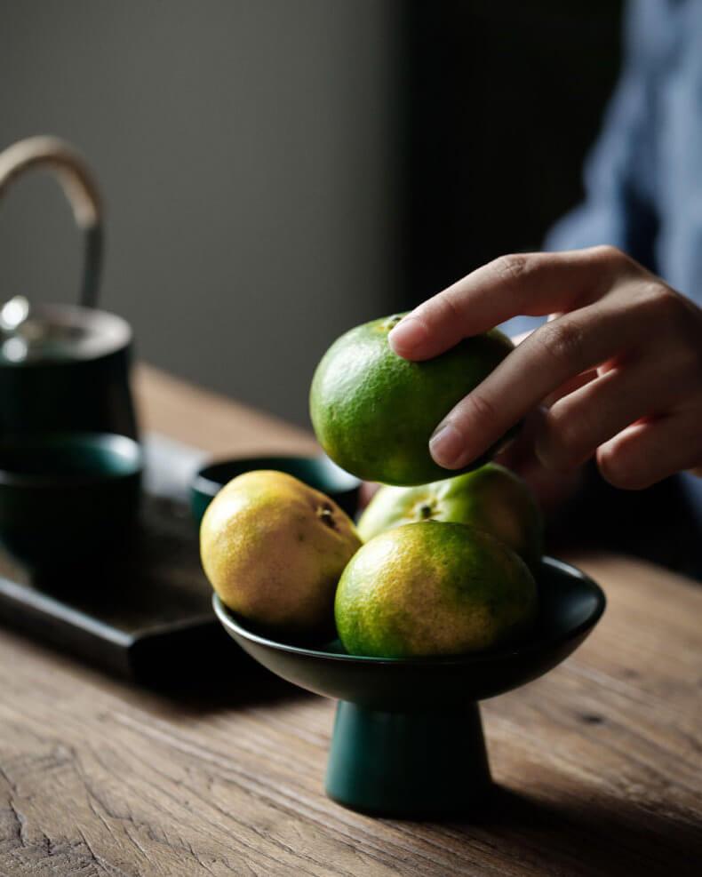 Japanese 120mm Tea Art Dessert Plate | Potted Decorative Tray - www.zawearystocks.com