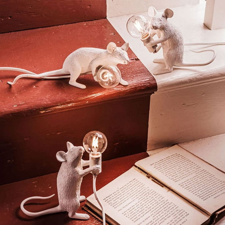 Resin Mouse Decorative Lamp