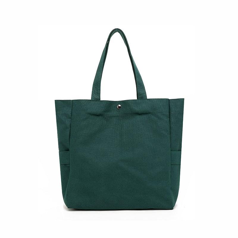 Solid Color Simple Canvas Tote Bag | Shoulder Bag - www.zawearystocks.com