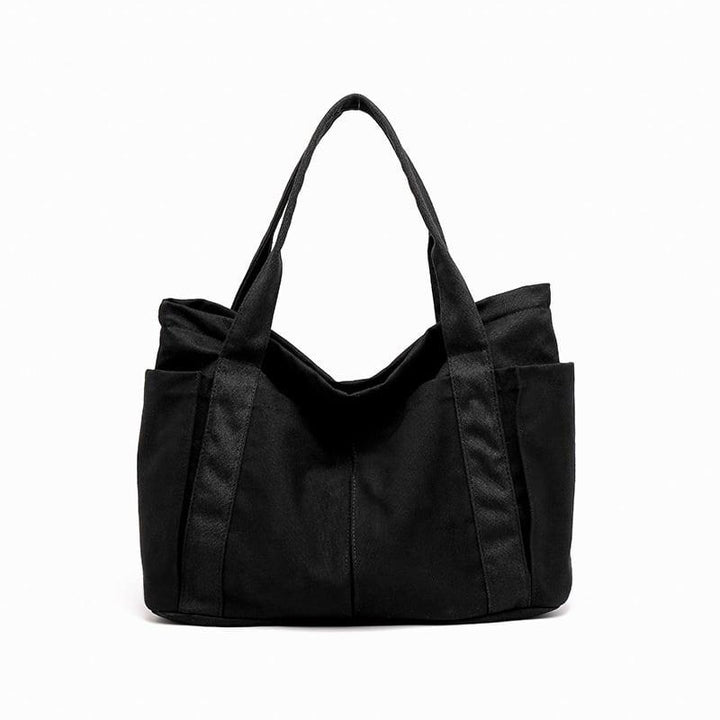 Oversize Functional Canvas Tote Bag | Shoulder Bag - www.zawearystocks.com