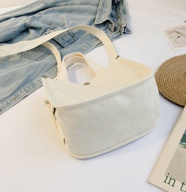 Canvas Square Tote Bag | Handbag | Crossbody Bag | Lunch Boxes Bag - www.zawearystocks.com