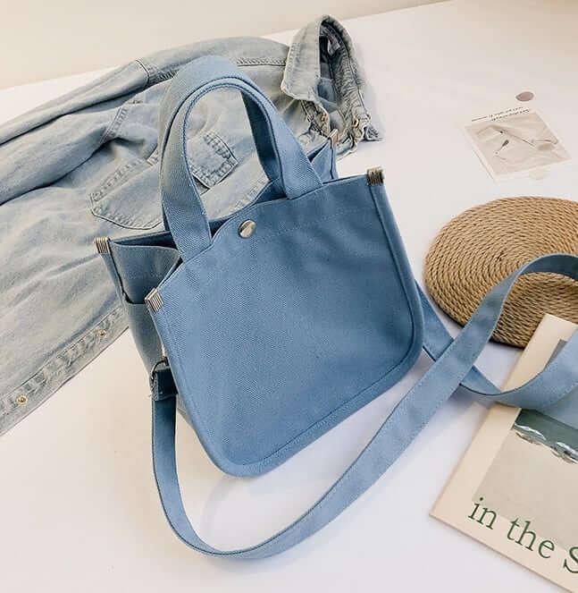 Canvas Square Tote Bag | Handbag | Crossbody Bag | Lunch Boxes Bag - www.zawearystocks.com