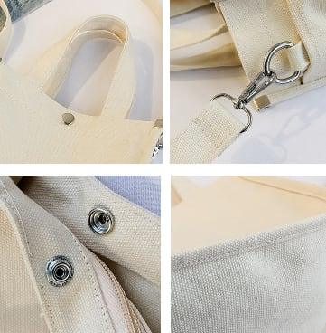 Canvas Square Tote Bag | Handbag | Crossbody Bag | Lunch Boxes Bag - www.zawearystocks.com