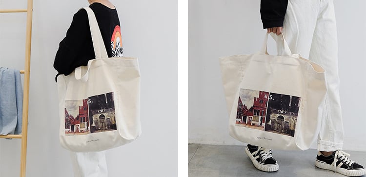 NS Canvas Dumpling Tote Bag | Shoulder Bag | Handbag