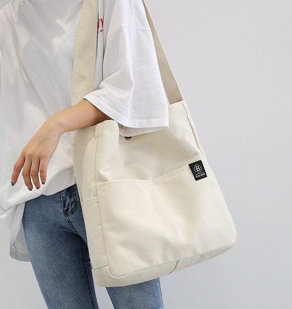 Wide Shoulder Straps Canvas Tote Bag | Handbag | Crossbody Bag | Shoulder Bag - www.zawearystocks.com