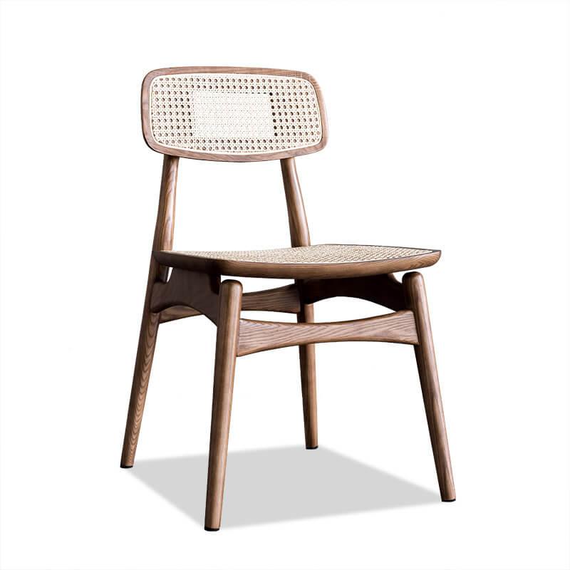 Oni - Ash Wood & Indonesian Water Vine Dinning Chair - Cherry Wood color - www.zawearystocks.com