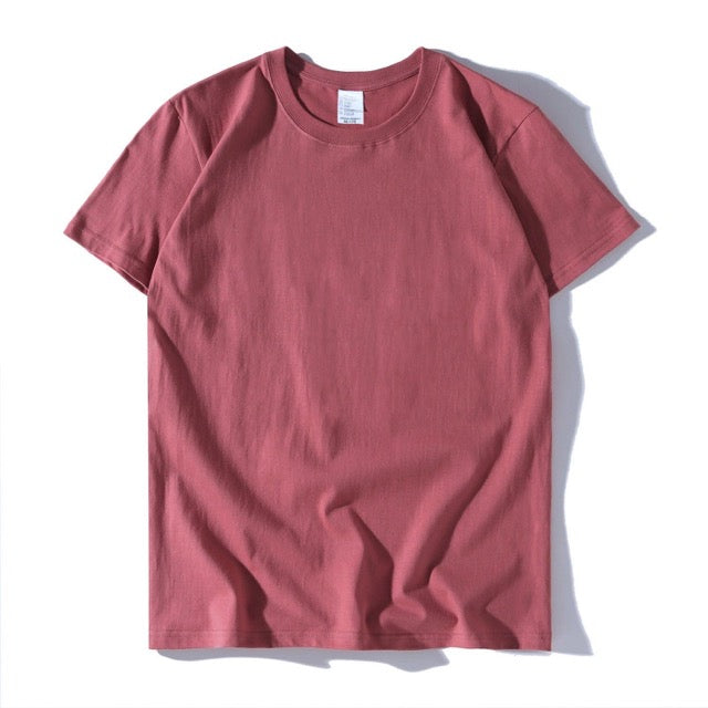 200g Combed Cotton Unisex T-Shirt-Brick Red