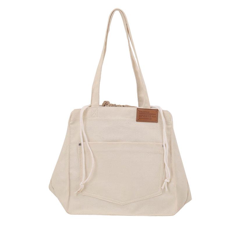 Functional Drawstring Canvas Tote Bag | Shoulder Bag | Hobo Bag - www.zawearystocks.com