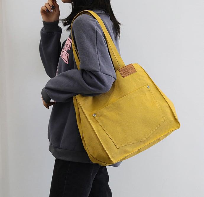 Functional Drawstring Canvas Tote Bag | Shoulder Bag | Hobo Bag - www.zawearystocks.com