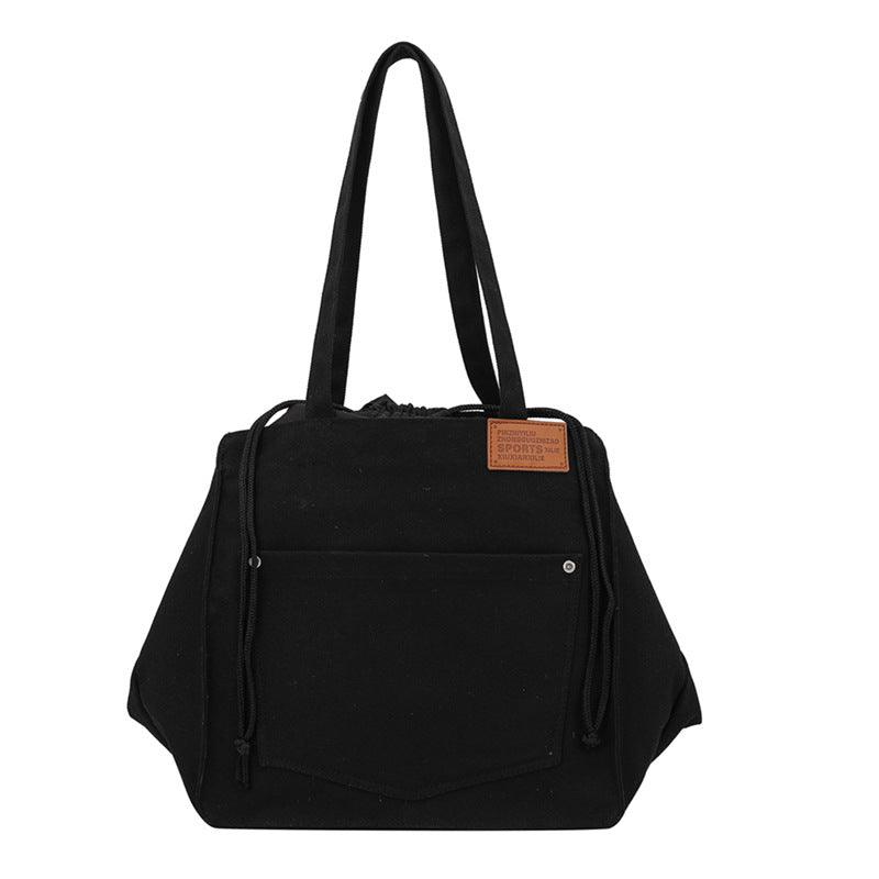 Functional Drawstring Canvas Tote Bag | Shoulder Bag | Hobo Bag - www.zawearystocks.com