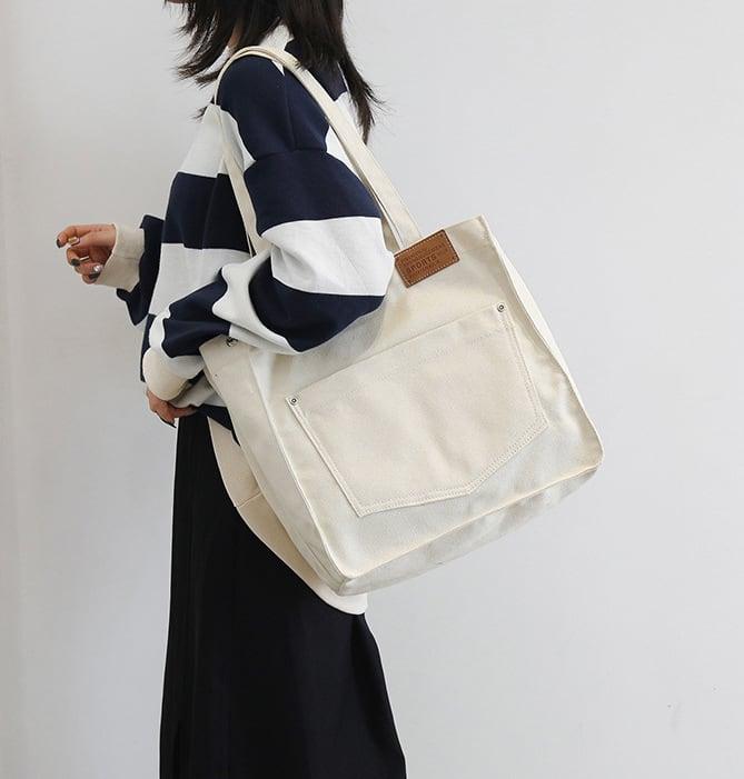 Functional Drawstring Canvas Tote Bag | Shoulder Bag | Hobo Bag - www.zawearystocks.com