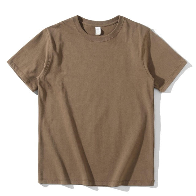 270g Combed Cotton Unisex T-Shirt-Khaki