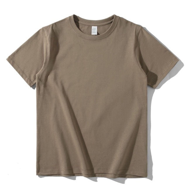 270g Combed Cotton Unisex T-Shirt-Khaki