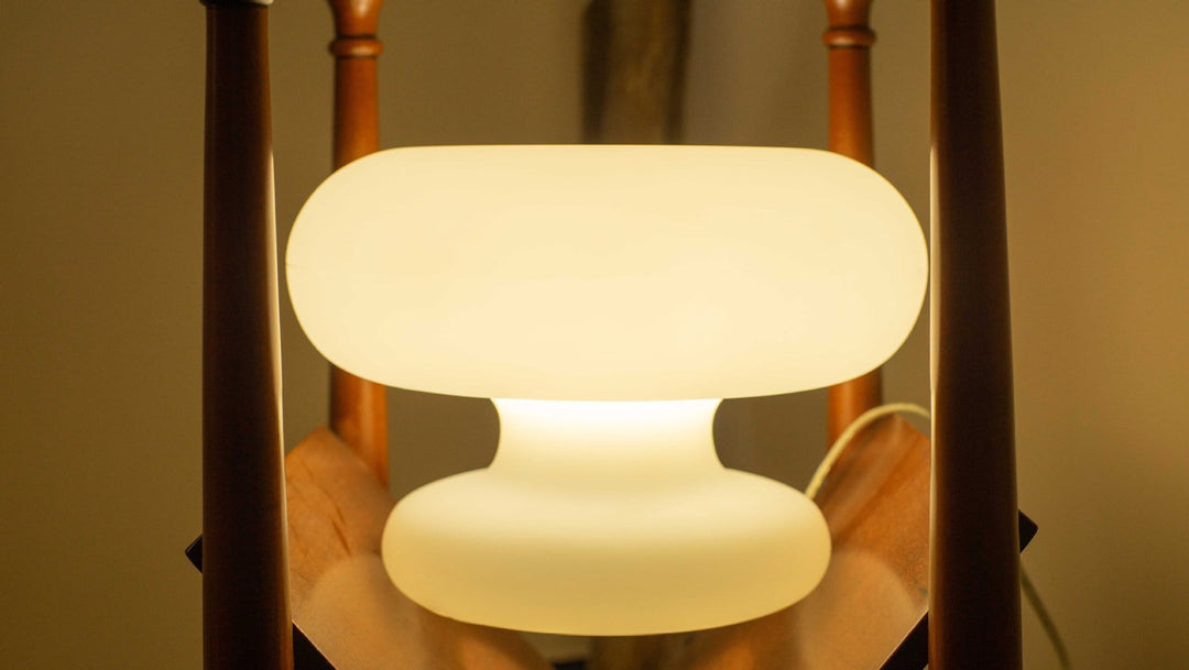 Donut Glass Mushroom Table Lamp - Plug in