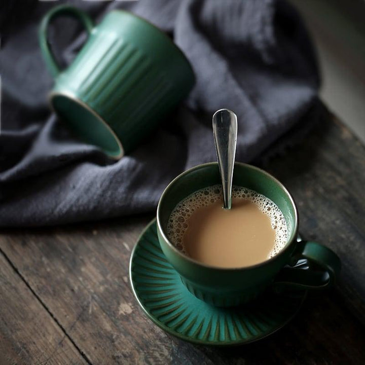 Ceramic Gourd Coffee Cup & Saucer Set | Gourd Mug Set - www.zawearystocks.com