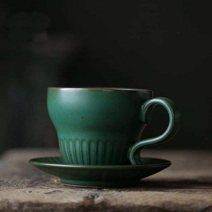 Ceramic Gourd Coffee Cup & Saucer Set | Gourd Mug Set - www.zawearystocks.com