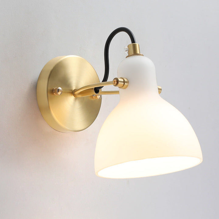 Cream Glass Rotating Surface Mount Sconce - Hardwired Version