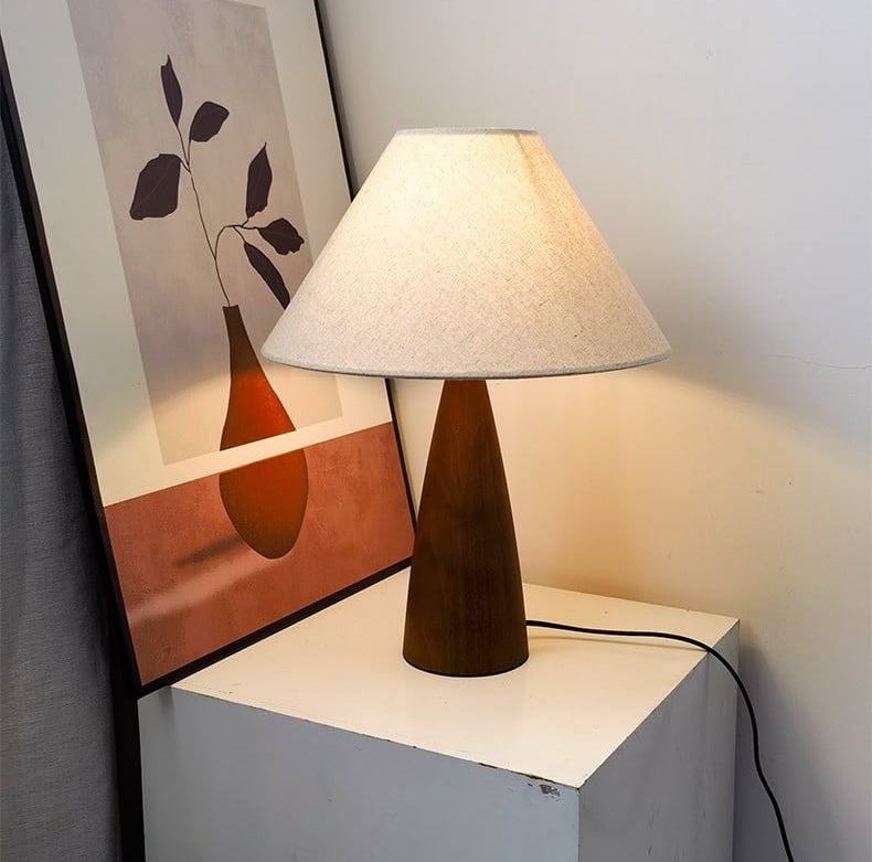 Gotoh - Handmade Imitation Sheepskin Fabric Table Lamp