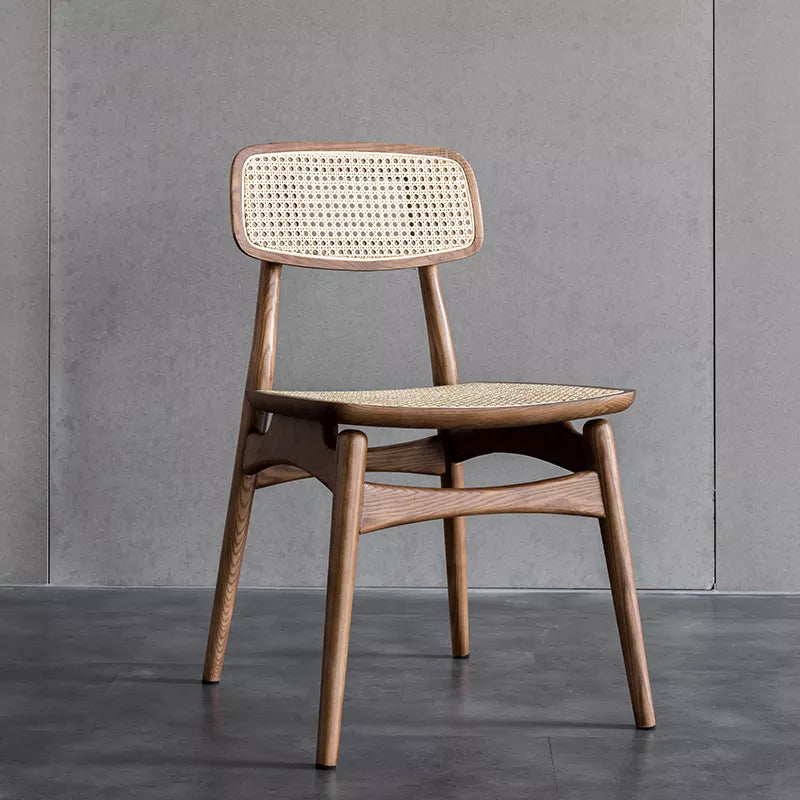 Oni - Ash Wood & Indonesian Water Vine Dinning Chair - Cherry Wood color - www.zawearystocks.com