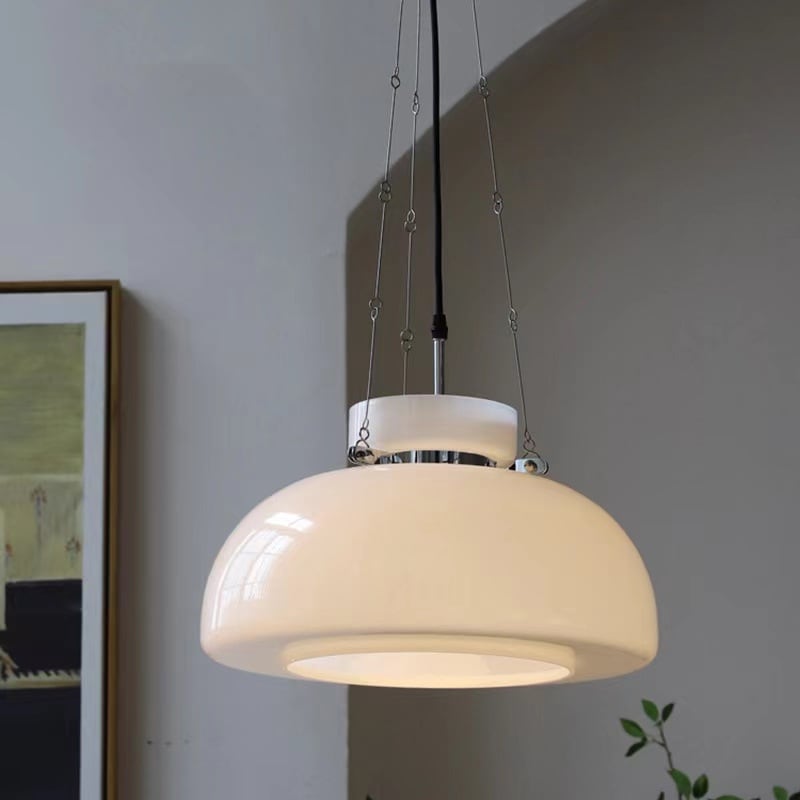 ADITI | 400mm Milk White Glass Pendant Light