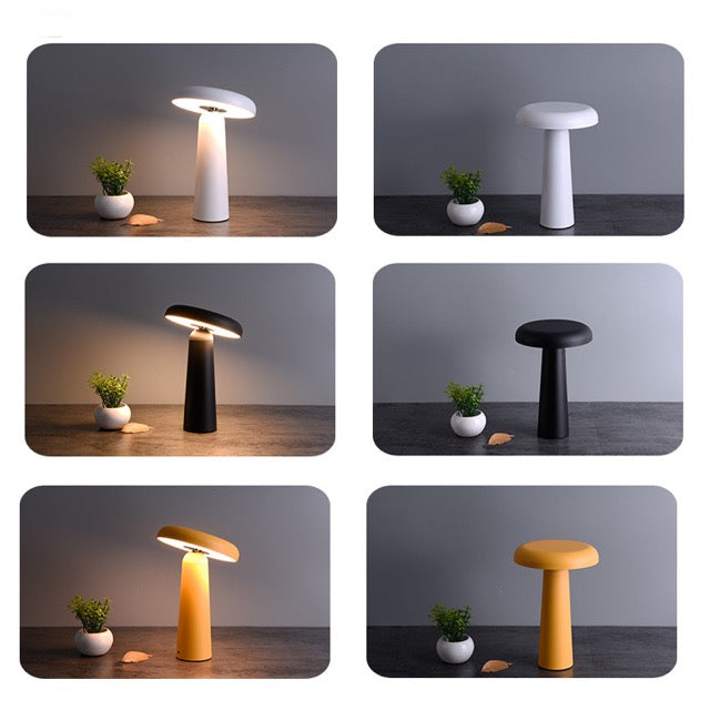 Nordic Shakeable USB Recharge LED Cordless Mushroom Table Lamp