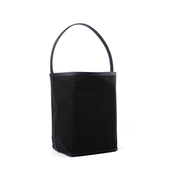 TROW Large Park Tote Bag in Cow Leather & Canvas