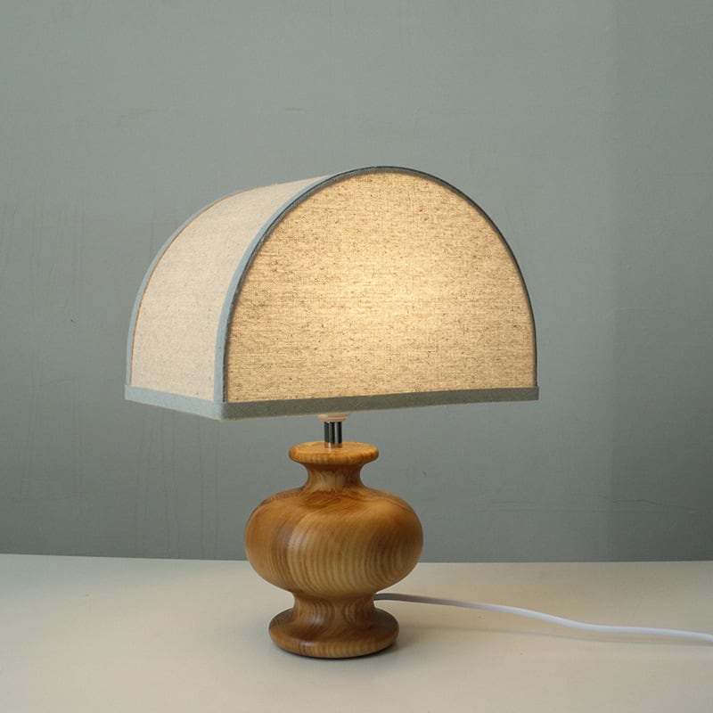 Ayumi - Irving Table Lamp Ash Wood with Linen