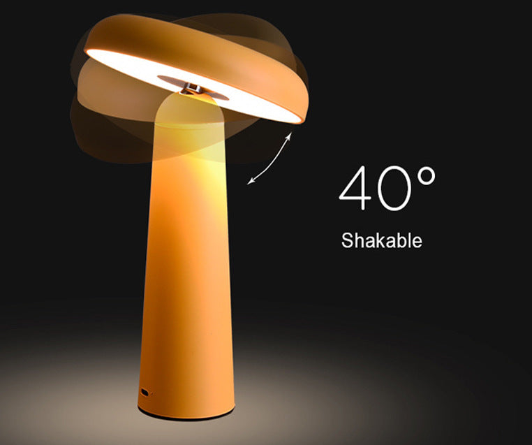 Nordic Shakeable USB Recharge LED Cordless Mushroom Table Lamp