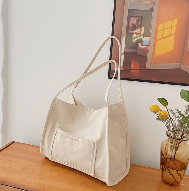 Oversize Functional Canvas Tote Bag | Shoulder Bag | Hobo Bag - www.zawearystocks.com