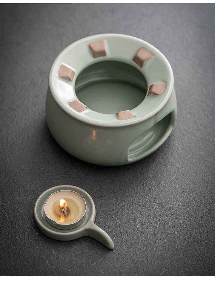 Japanese-style Ashtray Pottery Lifting Beam Teapot Candle Tea Warmer Set - www.zawearystocks.com