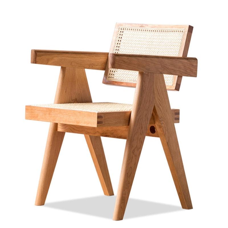 Akai Rika - Solid Wood & Rattan Lounge Chair With Armrests 80 - www.zawearystocks.com