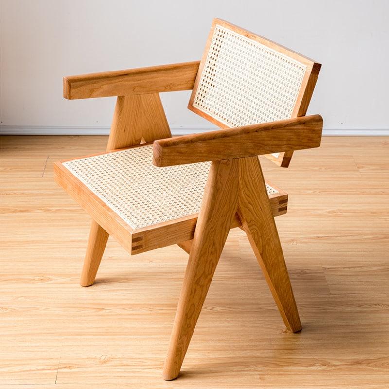 Akai Rika - Solid Wood & Rattan Lounge Chair With Armrests 80 - www.zawearystocks.com