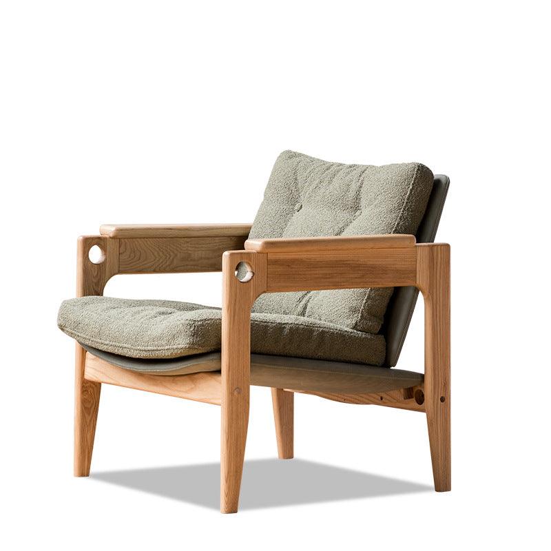 Azami - Solid Ash Wood & Cotton + Linen Armchair ｜ Reading Chair - www.zawearystocks.com