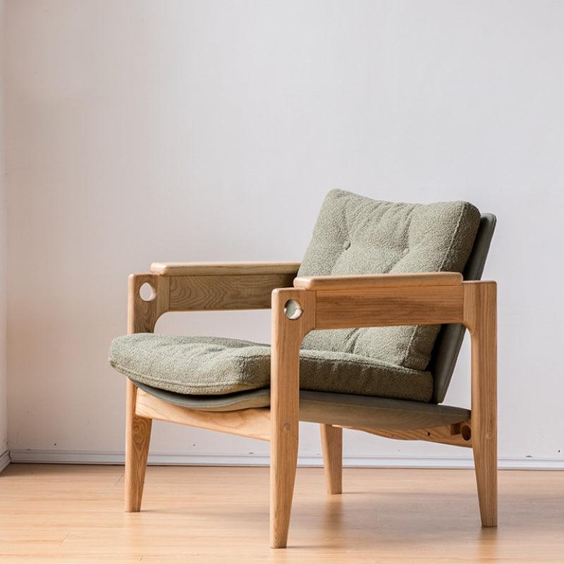 Azami - Solid Ash Wood & Cotton + Linen Armchair ｜ Reading Chair - www.zawearystocks.com