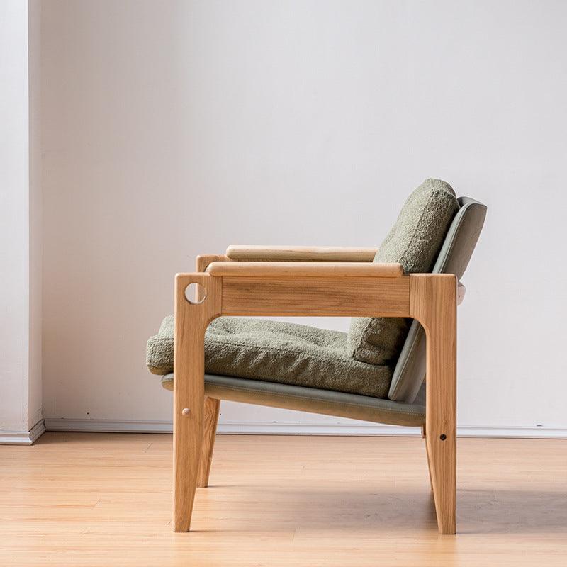 Azami - Solid Ash Wood & Cotton + Linen Armchair ｜ Reading Chair - www.zawearystocks.com