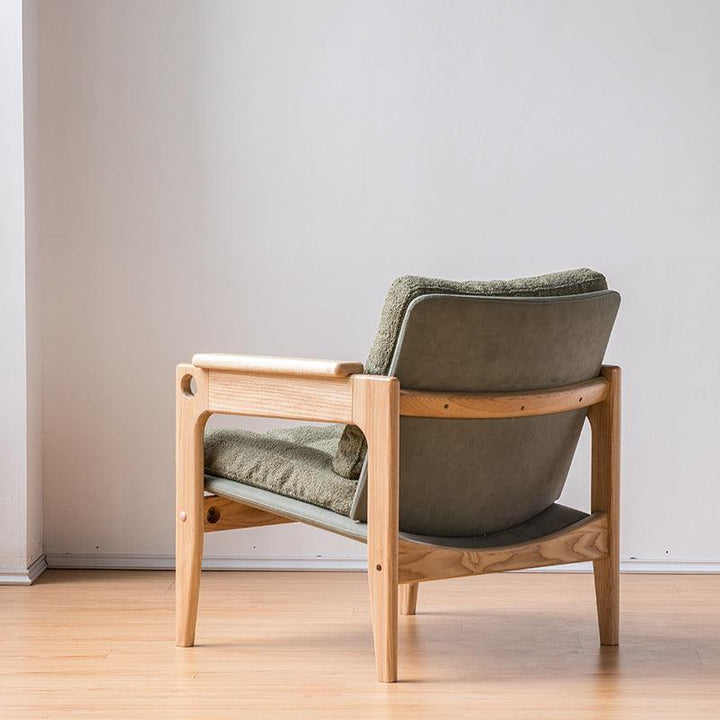 Azami - Solid Ash Wood & Cotton + Linen Armchair ｜ Reading Chair - www.zawearystocks.com