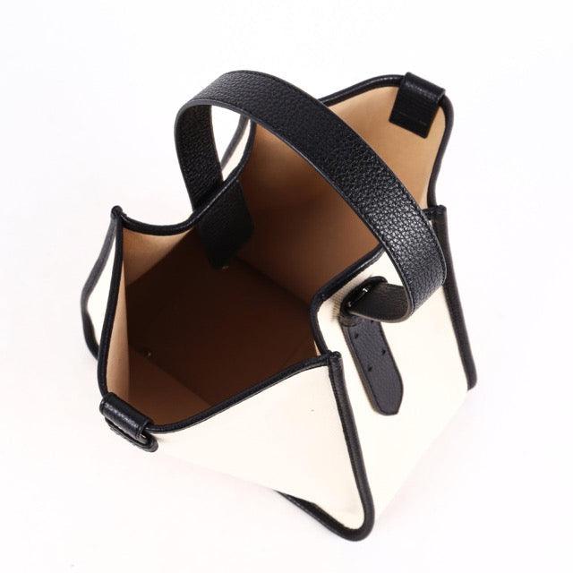 Black & White Canvas Square Large Capacity Tote Bag - www.zawearystocks.com