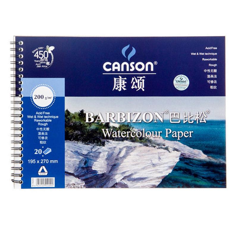 Canson Barbizon Watercolor Book , 20 Sheets -7.7"x 10.6" (195 x 270 mm)  - 200 gsm - www.zawearystocks.com