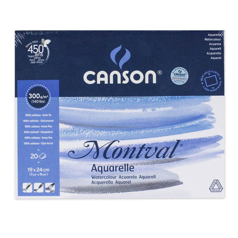 Canson Montval Watercolor Block , 20 Sheets - 300 gsm (140 lb) - www.zawearystocks.com